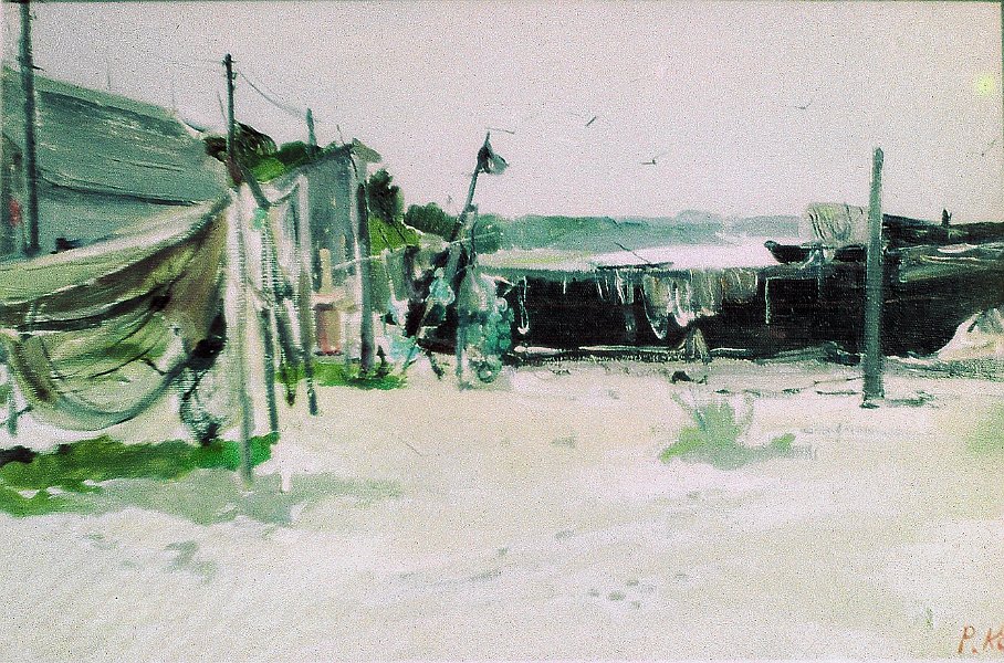 Village near Baltic sea (Riga) 1950 size unknown oil on canvas